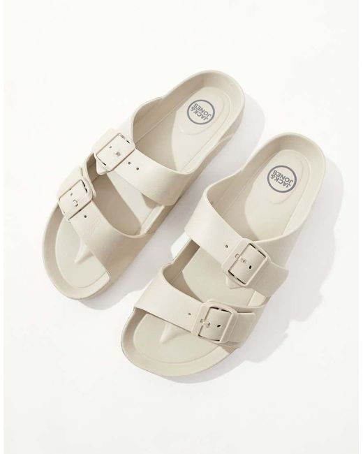 Jack & Jones White Moulded Double Strap Sandal for men
