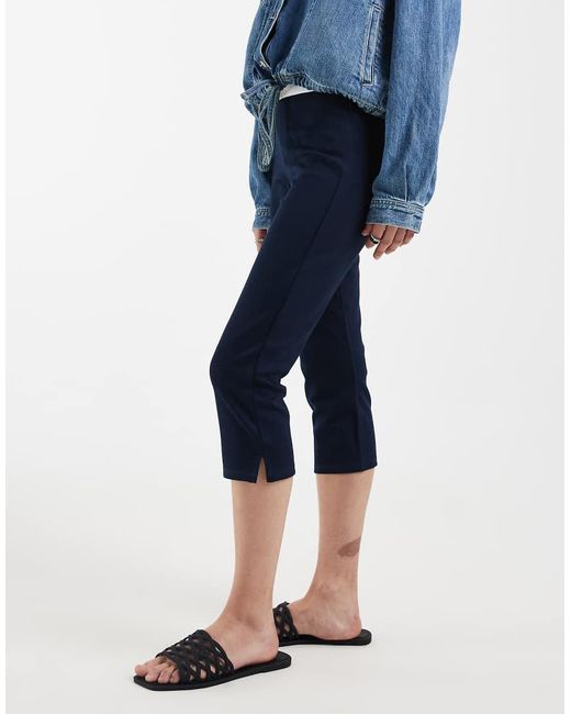 Tommy Hilfiger Blue Logo Waistband Capri leggings