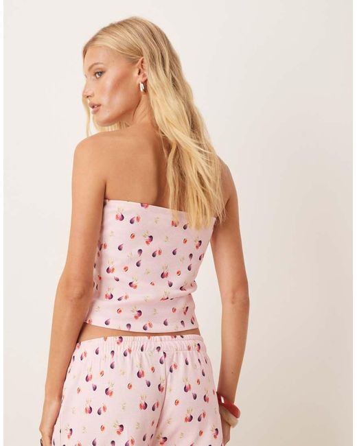 ASOS Wafel Bandeautop in het Pink
