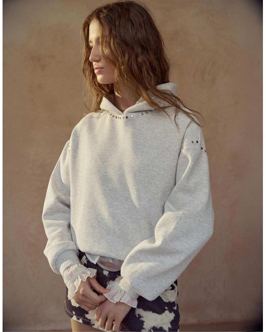 Pull&Bear Natural – kapuzenpullover