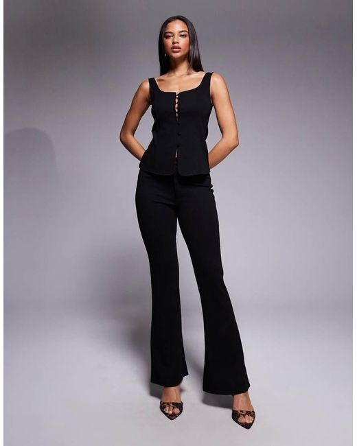 ASOS Black Jersey Twill Scoop Neck Vest