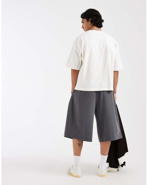 ASOS White Boxy Oversized T-shirt With Text Graphic for men