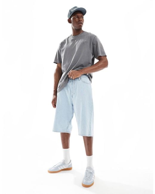 Jack & Jones Blue baggy Fit Denim Shorts for men