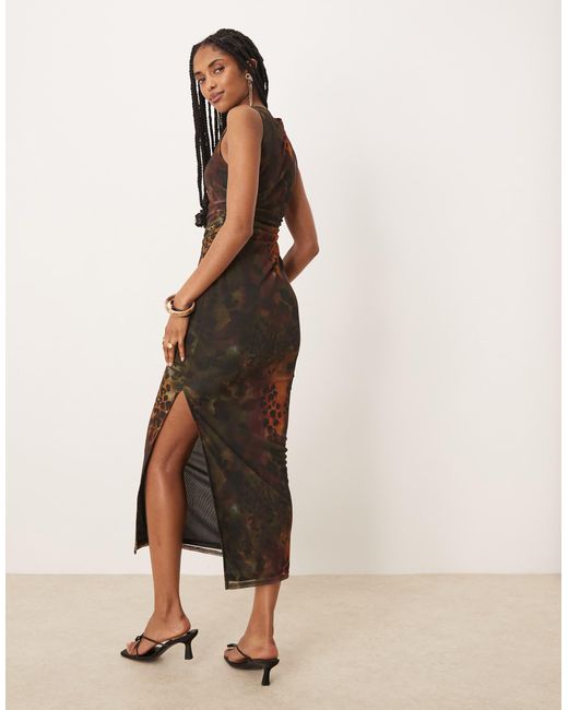 Isabelle Pennington Edmead Natural Isabelle Pennington-edmead Marigot Mesh Midaxi Dress