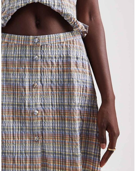 ASOS White Button Front Co-ord Mini Skirt