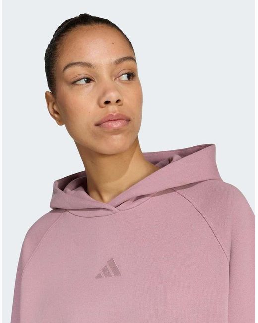 Adidas Originals Pink Adidas Kit 3-stripes Hoodie