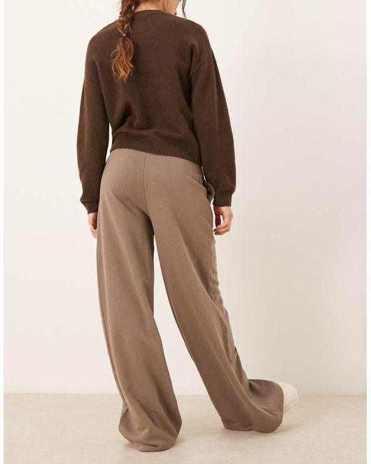Gina Tricot Natural Low Waist Drawstring Sweatpants