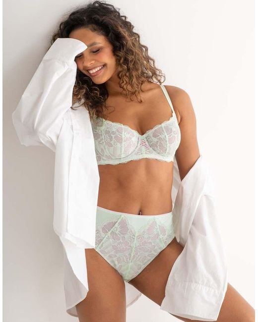 Pour Moi Brown Atelier Lace Non-Padded Underwired Balcony Bra B-G
