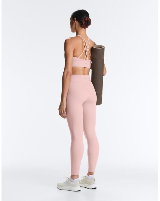 Oysho Pink Comfortlux High-rise Ankle-length leggings