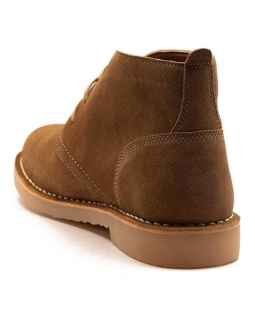 OFF THE HOOK Brown 'Sahara' Suede Leather Casual Lace-Up Chukka Boots for men