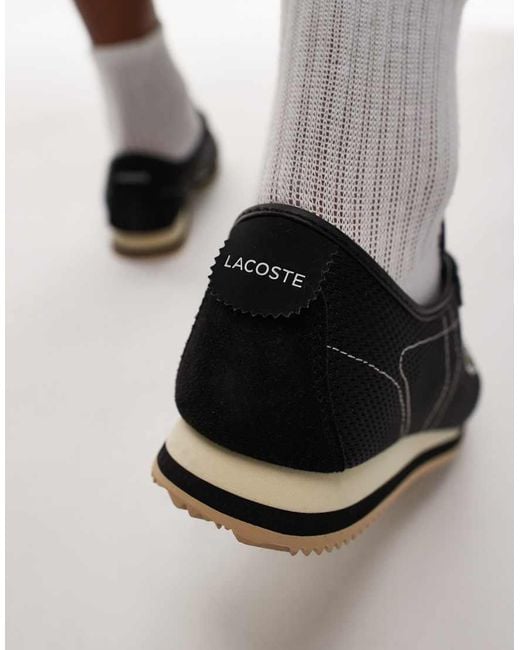 Lacoste Black Club Low Mesh Trainers for men