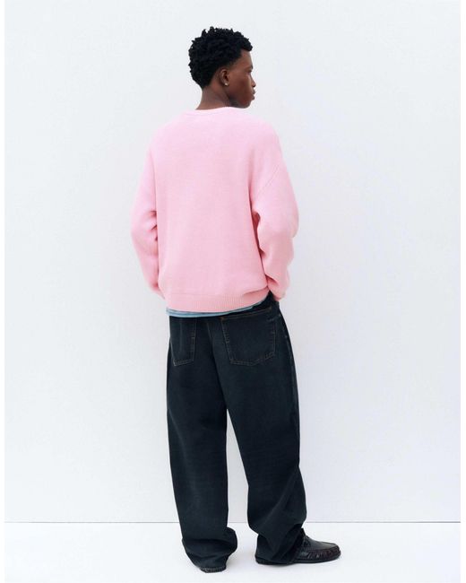 Stwd pull graphique poudré Pull&Bear pour homme en coloris Pink