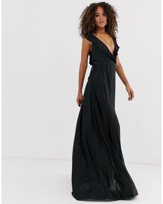 asos maxi wrap dress