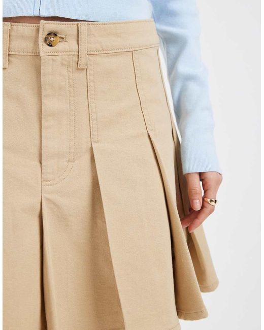 Tommy Hilfiger Natural Pleated Mini Skirt
