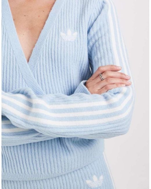 Adidas Originals White X Jennie Knitted Wrap Cardigan