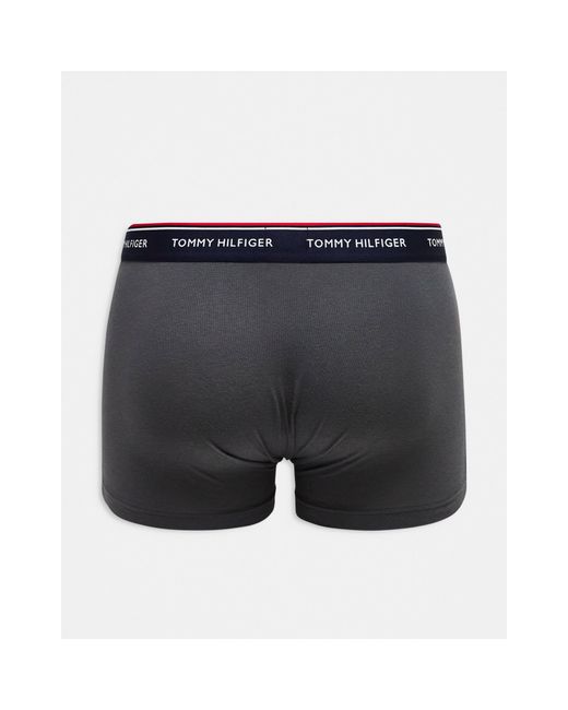 Tommy Hilfiger Multicolor 3-pack Trunks With Logo Waistband for men