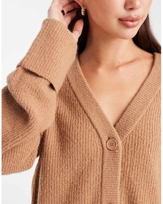 Miss Selfridge Blue Wide Cuff V Neck Cardigan