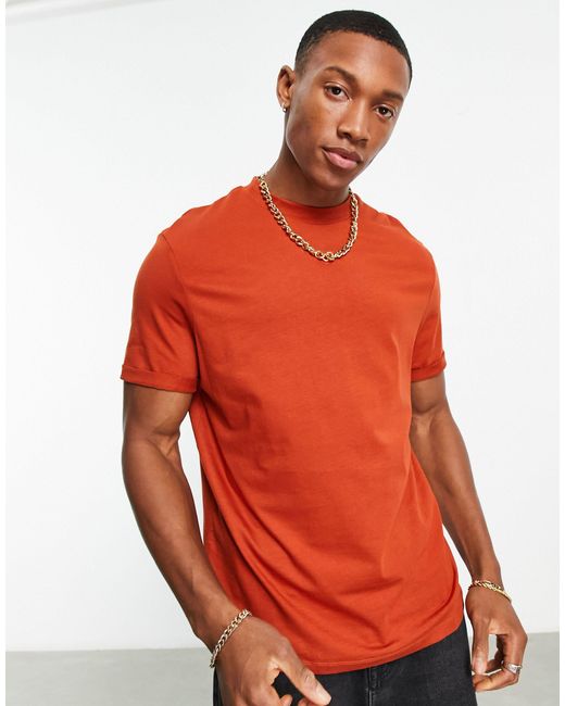 ASOS – t-shirt in Orange für Herren | Lyst DE