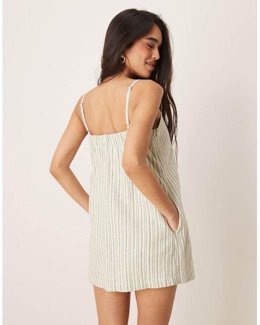 linen blend skort dress Linen Blend Button Skort Dress Abercrombie