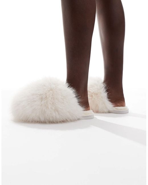 SEQWL Brown Smarties Fluffy Pom Pom Slippers