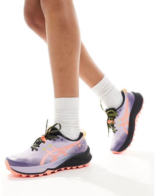 Gel-trabuco 12 - sneakers da trail running lilla e corallo di Asics in White