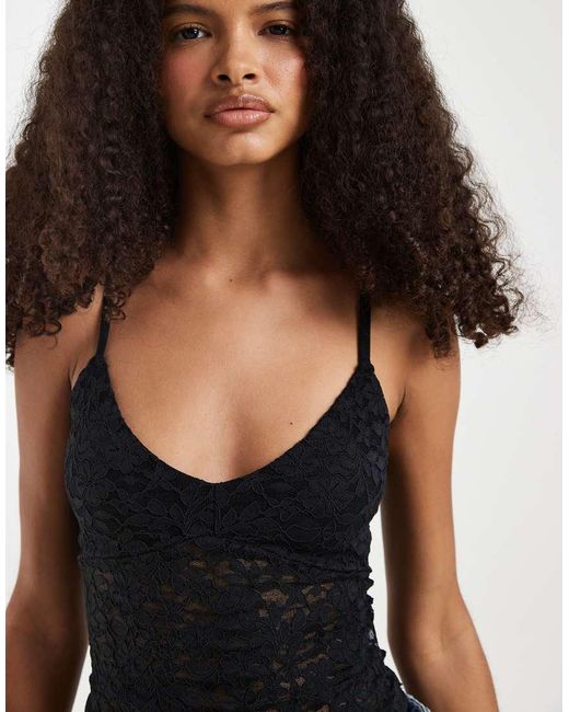 Hollister Black Holister Lace Halterneck Top