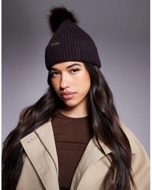 Pom Barbour Black Bobble Hat Barbour Mallory Pom Beanie Hat In