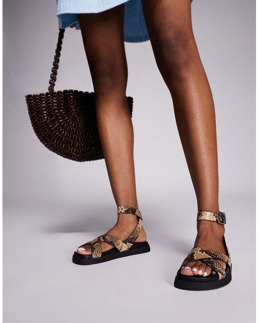 Steve Madden Brown My Bestie Sandals With Strap Buckle