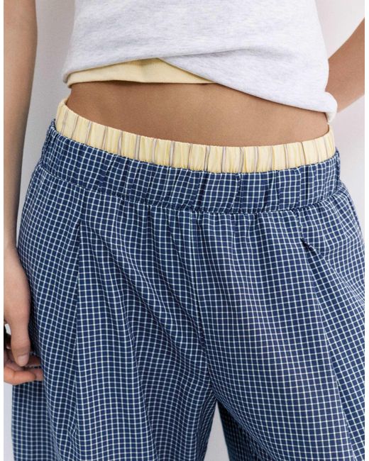 Pull&Bear Blue – voluminöse hose