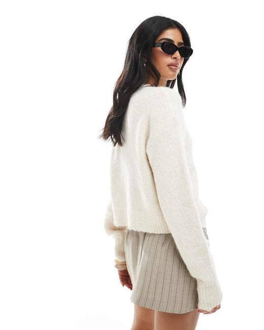 Cotton On Natural Lofty Luxe Crew Cardigan