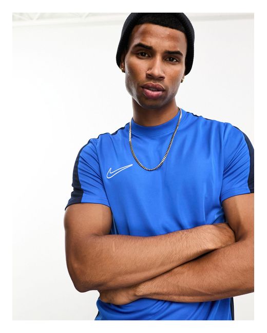 Academy dri-fit - t-shirt con pannelli di Nike Football in Blue da Uomo