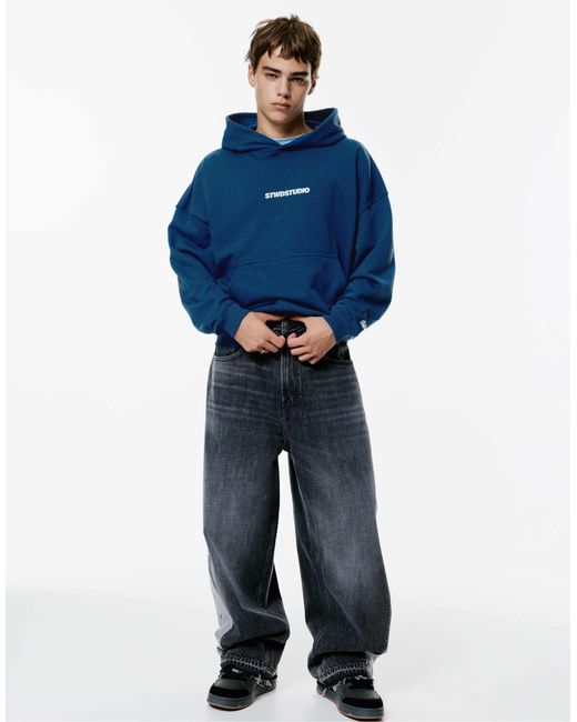 Pull&Bear – stwd – kapuzenpullover in Blue für Herren