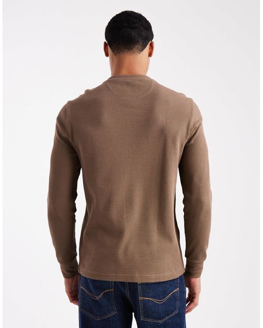 Farah – spence – langärmliges shirt in Blue für Herren