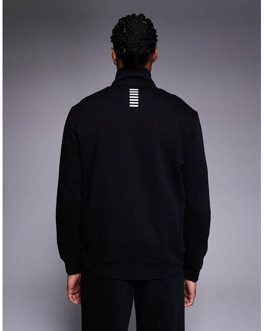 EA7 Blue Armani Train Core Logo Half Zip Sweatshirt for men