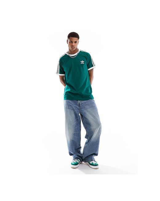 Camiseta verde oscuro con diseño Adidas Originals de hombre de color Green