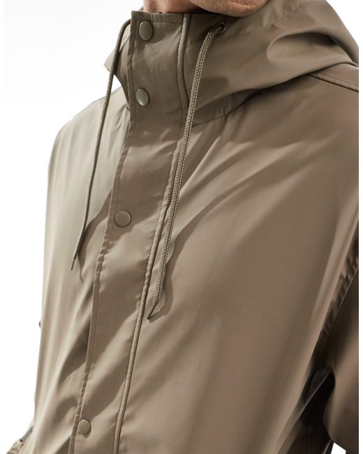 ASOS Natural Rubberised Rain Jacket for men