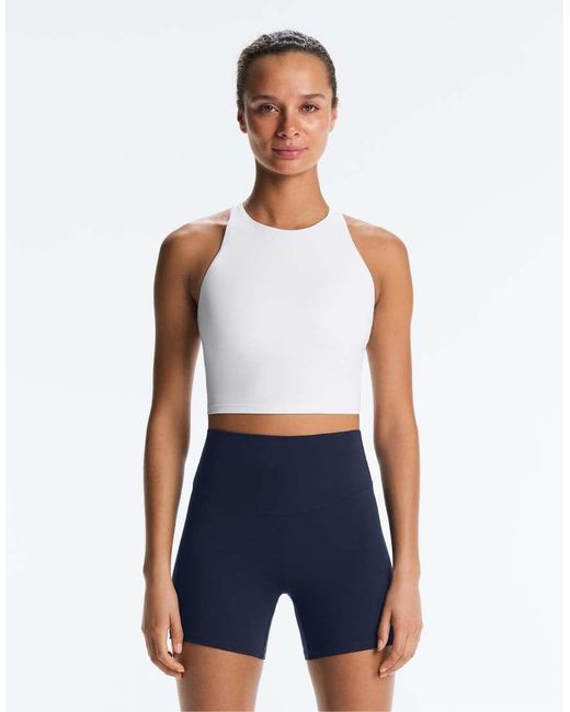 Oysho Blue Comfortlux Strap Tank Top With Cups