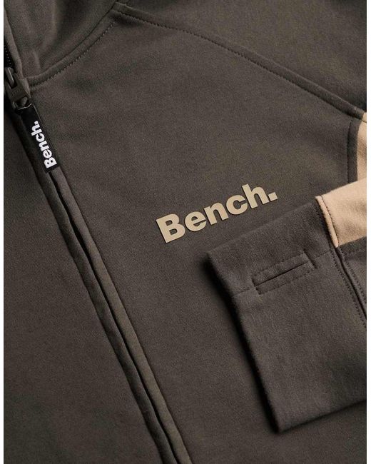 Bench x Superdry & Co Black High Neck Contrast Track Top