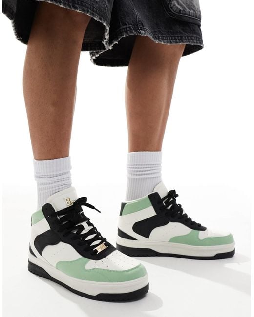 Bershka Black High Top Trainer for men