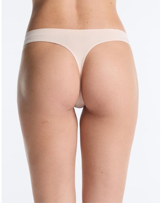 Oysho White 5 Seamless Soft-touch Thongs