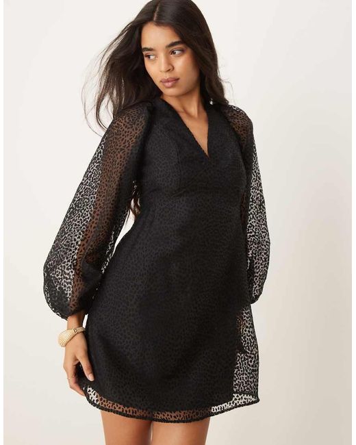 Nobody's Child Black Zendaya Mini Organza Dress