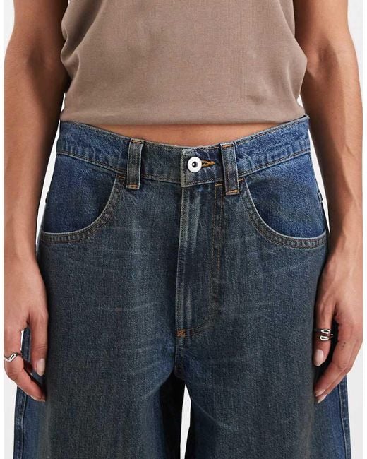Collusion Blue Turn-up Jeans