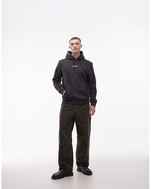 Sudadera Negra Con Capucha Y Estampado Trasero De -Negro Element de hombre de color Blue