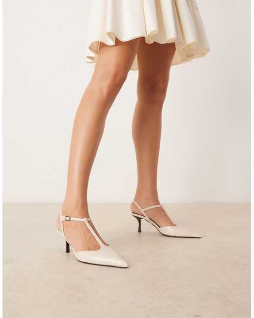 Glamorous Natural – spitze slingback-schuhe