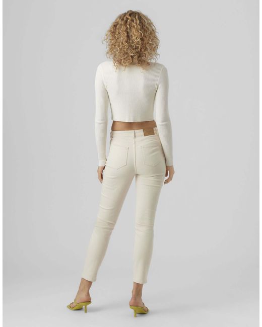 Vero Moda White – gerade geschnittene jeans