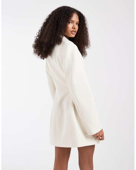 ASOS White Cinch Blazer Mini Dress