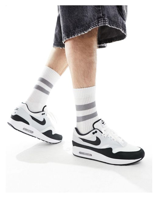 Zapatillas en y negro air max 1 Nike de hombre de color White