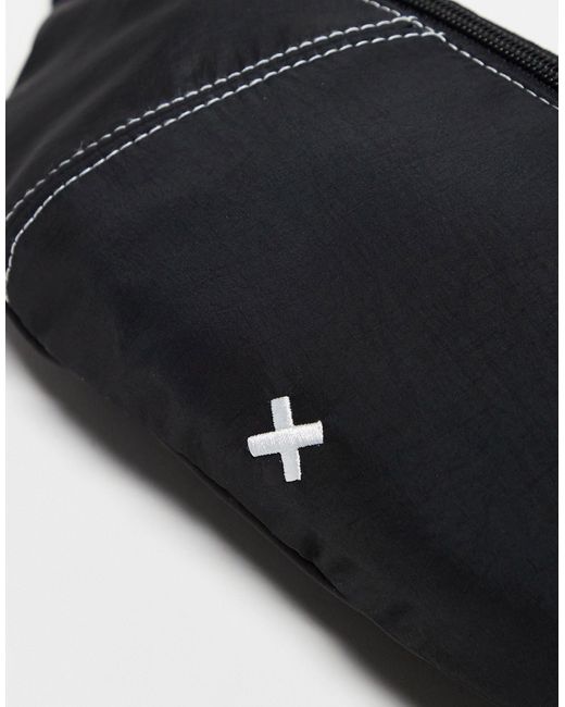 Collusion Black Unisex Branded Cross Body Bag
