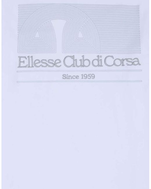 Ellesse White Club Di Corsa Tee for men