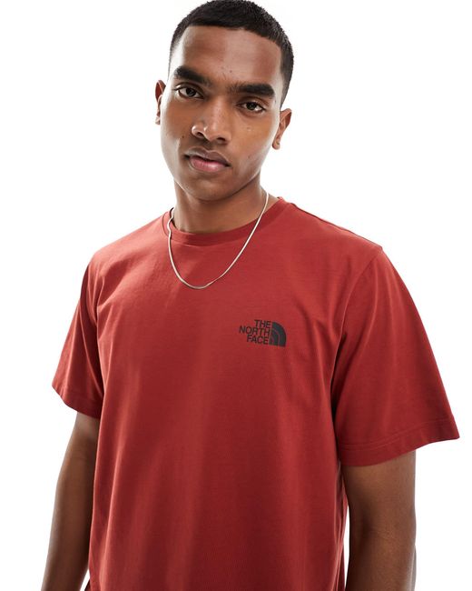 The North Face Red Simple Dome Logo T-shirt for men